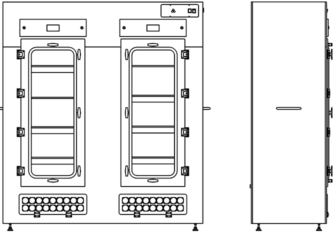 Drugkeeper Chemical Storage Cabinet 64T Line Drawing from HFH