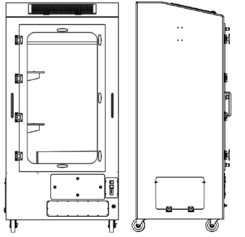 Safekeeper Forensic Evidence Drying Cabinet FDC 006GL Line Drawing