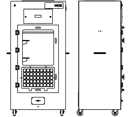 Safekeeper Forensic Evidence Drying Cabinet FDC 006XL-G Line Drawing
