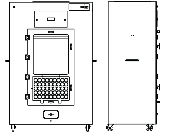 Safekeeper Forensic Evidence Drying Cabinet FDC 007-G Line Drawing