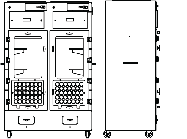 Safekeeper Forensic Evidence Drying Cabinet FDC 007DXT-G Line Drawing
