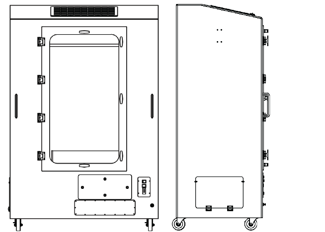 Safekeeper Forensic Evidence Drying Cabinet FDC 007GL Line Drawing