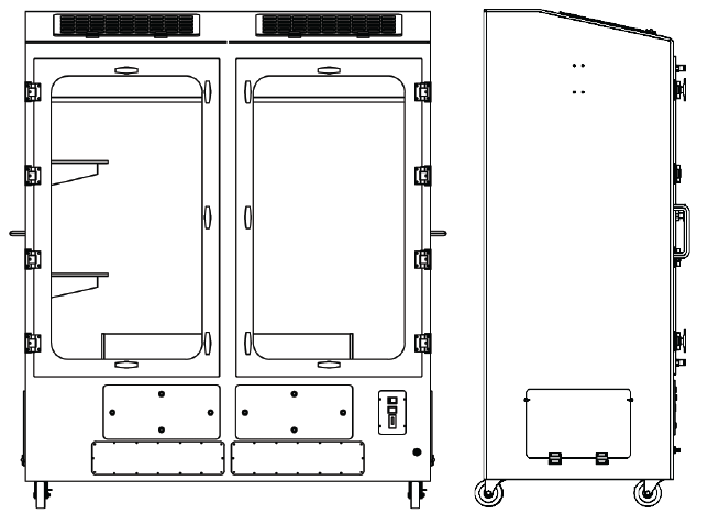 Safekeeper Forensic Evidence Drying Cabinet FDC 008GL Line Drawing