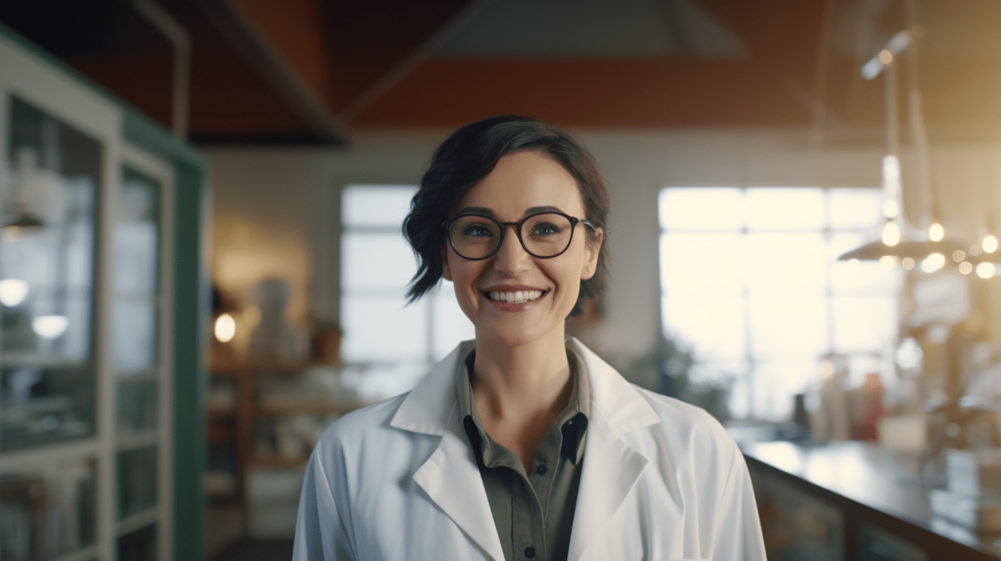 Smiling Female Laboratory Technician