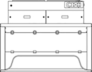 HFH-ADVANCED-P25-XT-G Ductless Fume Cupboard Line Drawing
