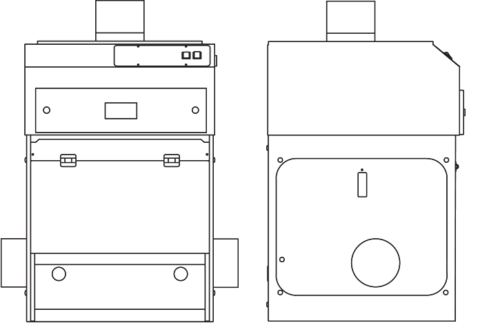 Ductless Balance Enclosure 24" Wide Line Drawing