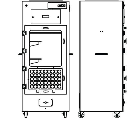 Safekeeper Forensic Evidence Drying Cabinet FDC 003-G Line Drawing