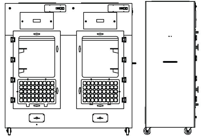 Safekeeper Forensic Evidence Drying Cabinet FDC 010D-G Line Drawing