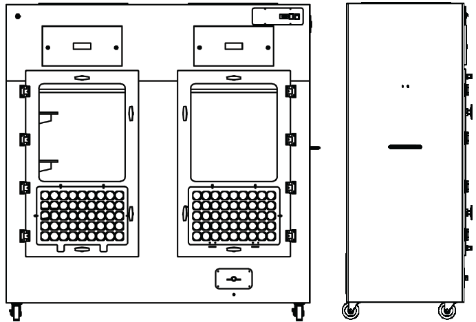 Safekeeper Forensic Evidence Drying Cabinet FDC 010XT-G Line Drawing