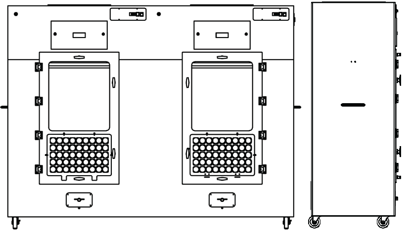 Safekeeper Forensic Evidence Drying Cabinet FDC 011D-G Line Drawing