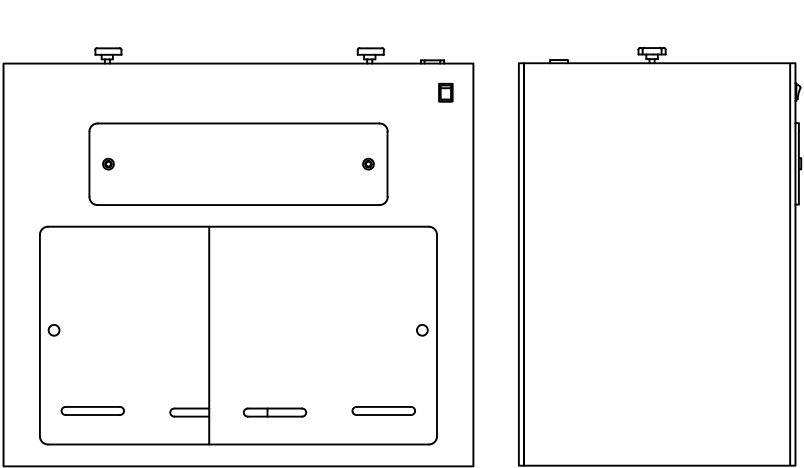 SafeSTORE Vented Chemical Storage Cabinet 34S Line Drawing from HFH