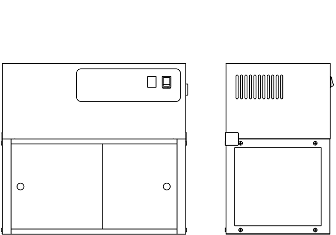SafeSTORE Mini Single-G 21" Width Vented Chemical Storage Cabinet Line Drawing