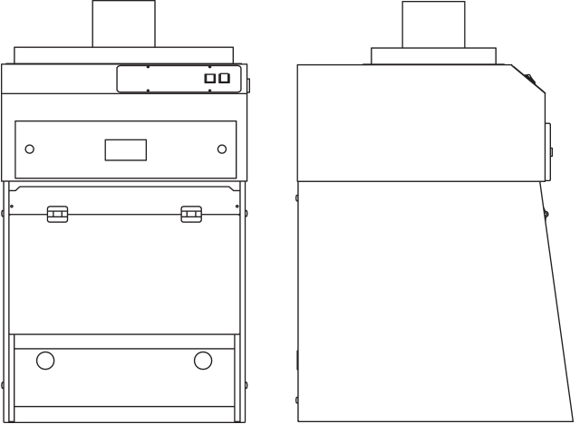 Ductless Nanoparticle Containment Enclosure P5-24-XT Line Drawing