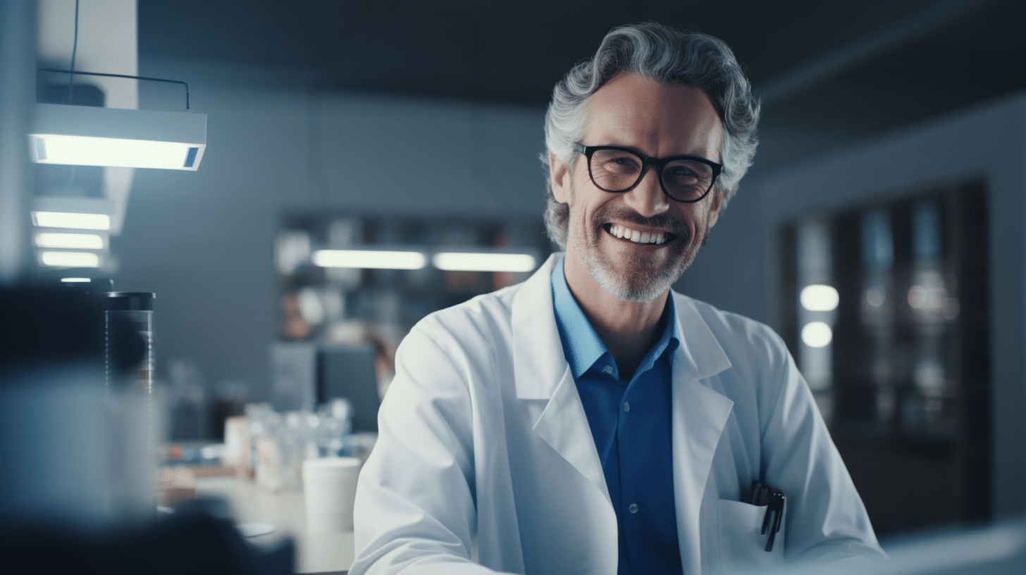 Smiling Lab Technician Holliday Fielding Hocking
